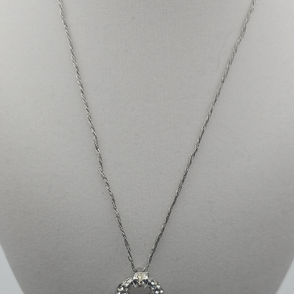 Yves Saint Laurent Elegant Circle Rhinestone Silver Rope Necklace (NWOT)🩶🤍🩶 - Picture 4 of 9